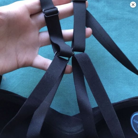 NWT 30A/B Brooks FineForm Sports Bra in Black - Picture 3 of 14